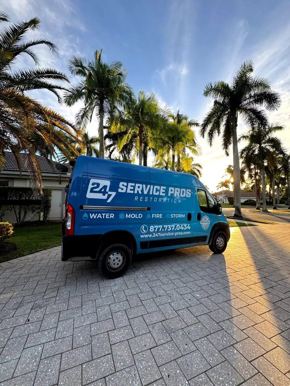 24/7 Service Pros service vehicle ready for emergency calls in Homestead, FL