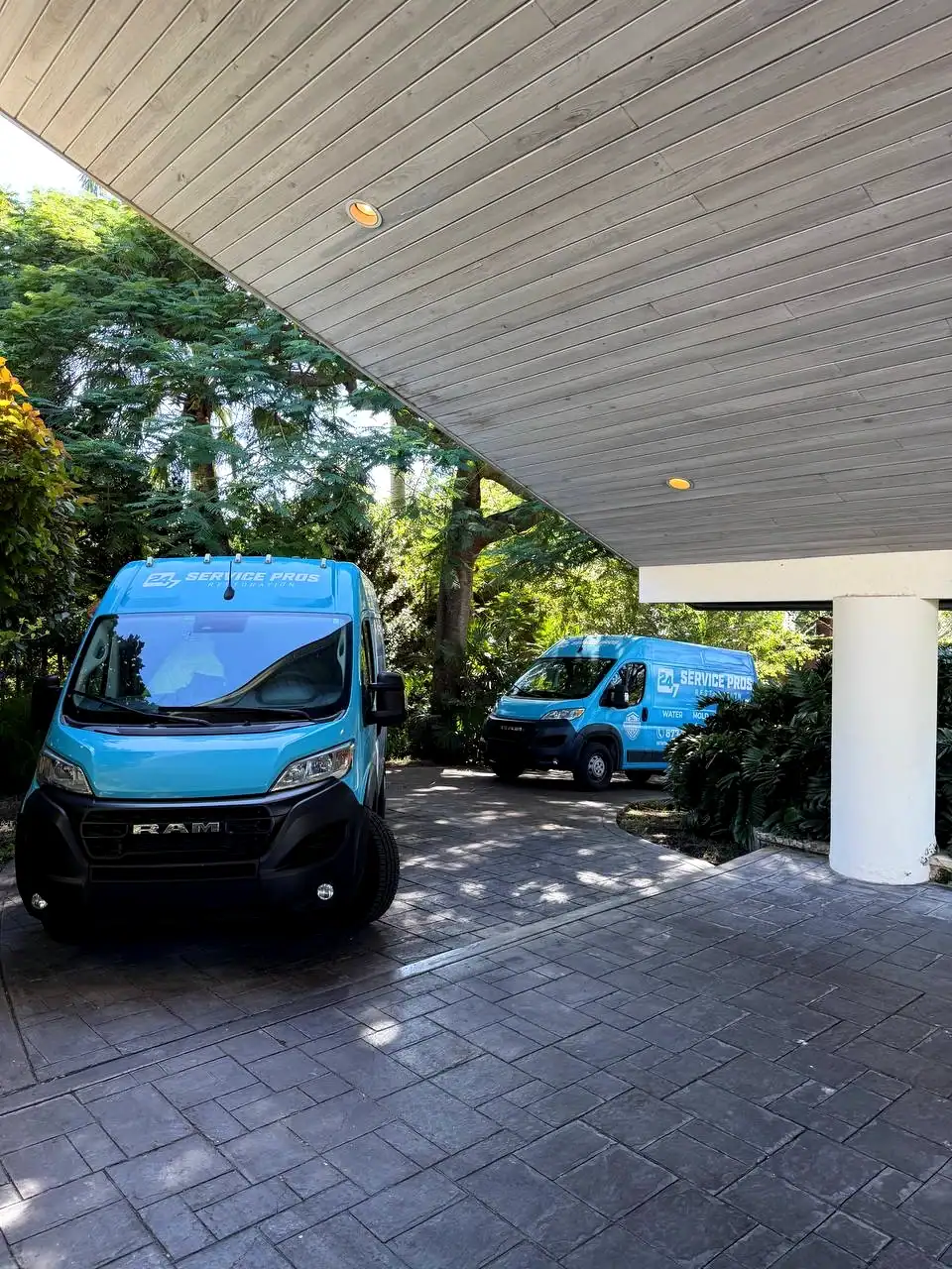 24/7 Service Pros restoration van — Fire Damage Restoration