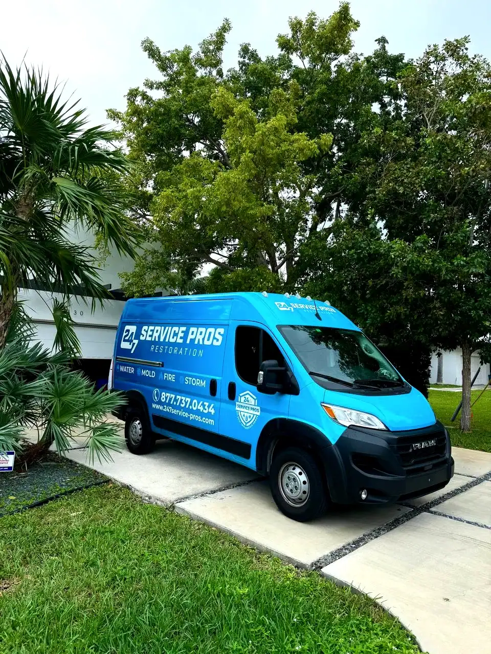 24/7 Service Pros restoration van — Mold Remediation